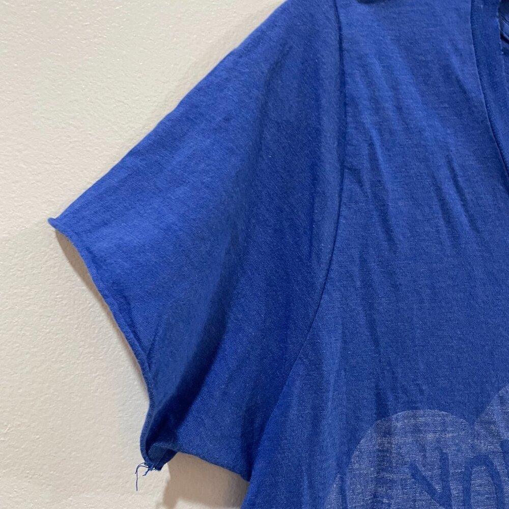 Zoe Karssen Graphic Tshirt XS Blue You Me Oui! Streetwear Valentines Retail $100 - Picture 5 of 8